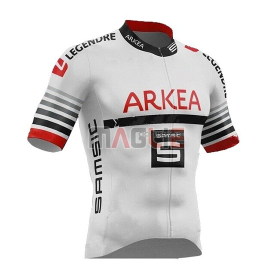 Maglia Arkea Samsic Manica Corta 2019 Bianco Rosso - Clicca l'immagine per chiudere